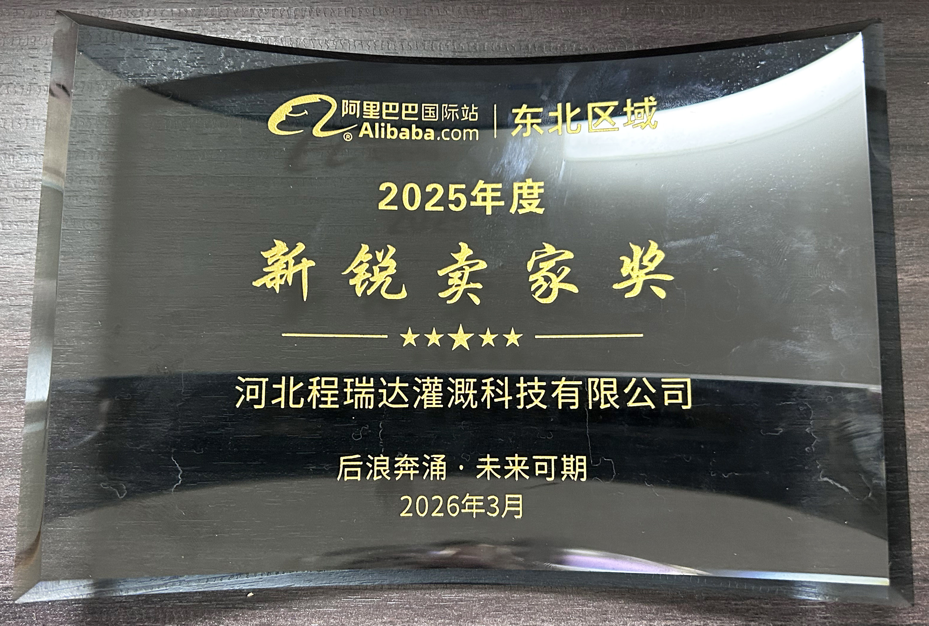 怀化程瑞达灌溉 | 荣获阿里国际站新锐卖家奖